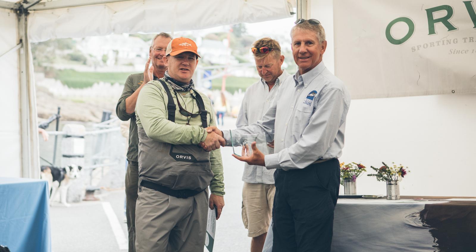 Neville Broad winner Bass Trophy for the largest Bass caught